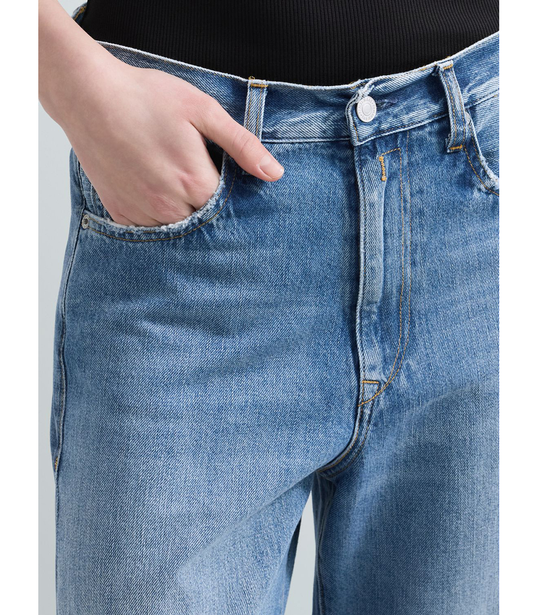 ワイドレッグIDALYA バイカラーインディゴデニム 詳細画像 ブルー 6